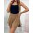 Kraťasy šortky oversize letní dámské nadrozměr (S/M/L ONE SIZE) ITALSKÁ MODA IMD24225/DUR bílá S/M