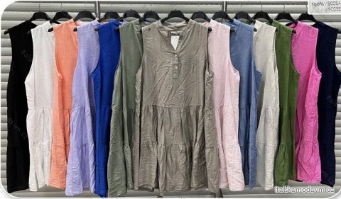 Šaty dlouhé oversize bez rukávu dámské (S/M/L ONE SIZE) ITALSKÁ MÓDAIMWDK24596