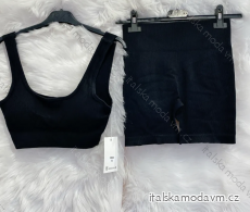 Souprava kraťasy a croptop na ramínka dámská (S/M ONE SIZE) ITALSKÁ MÓDA IMPMD24V2503