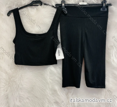 Souprava kraťasy a croptop na ramínka dámská (S/M ONE SIZE) ITALSKÁ MÓDA IMPMD243725/DU