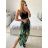 Kalhoty harémky letní dlouhé dámské (S/M ONE SIZE) ITALSKÁ MÓDA IMM239535UNVZ-5/DUR -   tmavě zelená -   S/M