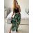 Kalhoty harémky letní dlouhé dámské (S/M ONE SIZE) ITALSKÁ MÓDA IMM239535UNVZ-5/DUR -   tmavě zelená -   S/M