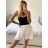 Kraťasy šortky oversize letní dámské nadrozměr (S/M/L ONE SIZE) ITALSKÁ MODA IMD24225/DUR bílá S/M