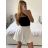 Kraťasy šortky oversize letní dámské nadrozměr (S/M/L ONE SIZE) ITALSKÁ MODA IMD24225/DUR bílá S/M
