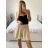 Kraťasy šortky oversize letní dámské nadrozměr (S/M/L ONE SIZE) ITALSKÁ MODA IMD24225/DUR bílá S/M