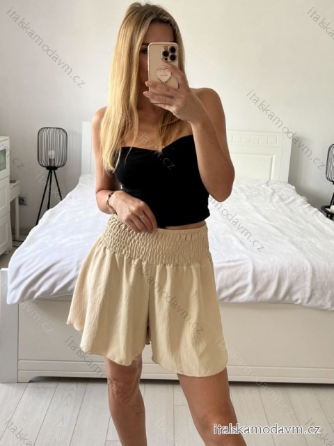 Kraťasy šortky oversize letní dámské nadrozměr (S/M/L ONE SIZE) ITALSKÁ MODA IMD24225/DUR