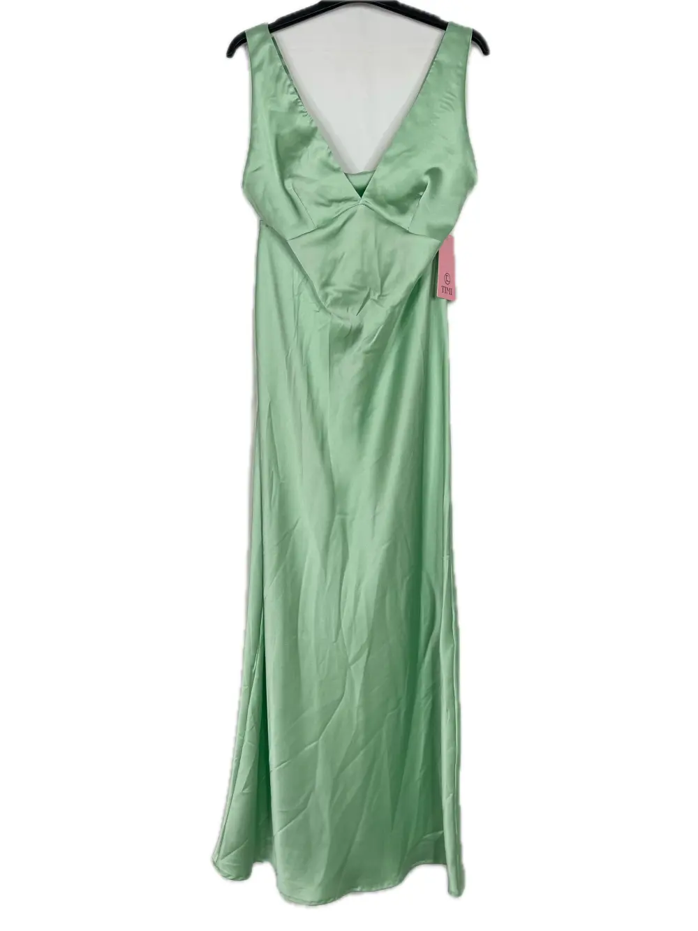 Šaty dlouhé elegantní na ramínka dámské (XS/S/M ONE SIZE) ITALSKÁ MÓDA IMPBB24B25070 zelená olivová S/M