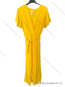 Šaty letní šifonové krátky rukáv dámske (S/M/L ONE SIZE) TALIANSKA MóDA IM424462/DU