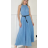 Šaty dlouhé elegantní skládané bez rukávu dámské (S/M ONE SIZE) ITALSKÁ MÓDA IMPBB24S3487