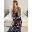 Šaty dlouhé letní bez rukávu dámské (M/L, XL/XXL) AINUOSI  ITALSKÁ MODA IMB24A356-3/DUR XL/2XL Modrá