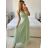 Šaty dlouhé společenské bez rukávu dámské (S/M ONE SIZE) ITALSKÁ MÓDA IMPSH2420019/DU -   růžová -   S/M