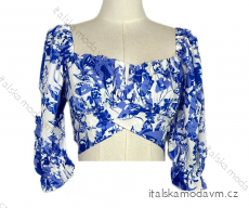 Croptop elegantní krátký rukáv dámský (S/M ONE SIZE) ITALSKÁ MÓDA IMPBB24B11253A