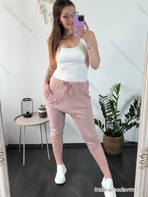 Šortky kraťasy baggy letné dámske (S/M ONE SIZE) TALIANSKA MóDA IM2213458-2/DR