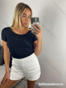 Tričko basic krátký rukáv dámské (S/M ONE SIZE) ITALSKá MóDA IM324070