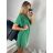 Šaty oversize letní krátký rukáv icecool dámské (S/M/L ONE SIZE) ITALSKÁ MÓDA IMM24M6742D/DUR -   zelená -   M/L