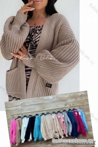 Cardigan krátky pletený dlhý rukáv dámsky (S/ M/L ONE SIZE) TALIANSKÁ MÓDA IMWBL24060