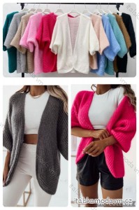 Cardigan krátky pletený Mohér dlhý rukáv dámsky (S/M/L ONE SIZE) TALIANSKA MÓDA IMWBL24064