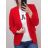 Sako tenké jarní dlouhý rukáv dámské (S/M ONE SIZE) ITALSKÁ MÓDA IMD21755/DR S/M červená