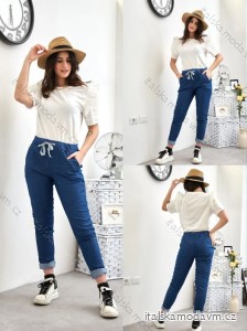 Kalhoty letní riflové 3/4 krátké dámské (S/M ONE SIZE) ITALSKÁ MÓDA IMPLI248115JEANS