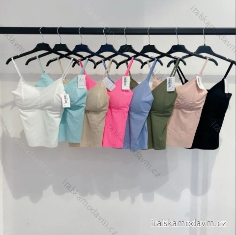 Croptop na ramínka dámský (S/M ONE SIZE) ITALSKÁ MÓDA IMPMD248490