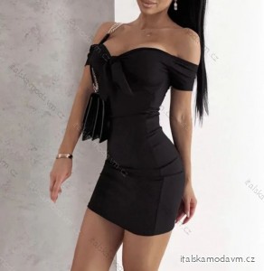 Šaty krátké carmen elegantní dámské (S/M ONE SIZE) ITALSKÁ MÓDA IMPMD2420534a