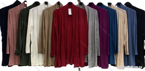 Cardigan dlouhý rukáv dámský nadrozměr (52/54 ONE SIZE) ITALSKÁ MÓDA IMC24387