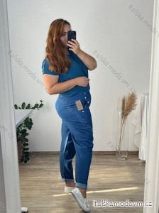 Kalhoty bavlněné dámské nadrozměr (XL/2XL/3XL ONE SIZE) ITALSKá MóDA IM4242082