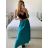Sukně dlouhá saténová dámská (S/M ONE SIZE) ITALSKÁ MÓDA IMPBB242N6997/DUR -   Černá -   S/M
