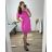 Šaty volnočasové krátký rukáv dámské nadrozměr (48/50 ONE SIZE) ITALSKá MODA IM724BELISA