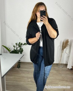 Cardigan dlouhý rukáv dámský nadrozměr (54/56 ONE SIZE) ITALSKÁ MÓDA IMWQ24295/DUR