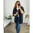Cardigan dlouhý rukáv dámský nadrozměr (54/56 ONE SIZE) ITALSKÁ MÓDA IMWQ24295/DUR 54/56 Černá