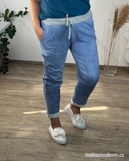 Tepláky dlouhé dámské nadrozměr (XL/2XL ONE SIZE) ITALSKÁ MÓDA IMN22082/DR