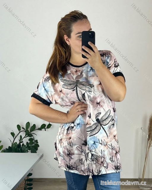 Tunika krátký rukáv dámská nadrozměr (54/56 ONE SIZE) TURECKÁ MODA TME249100