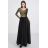 Šaty dlouhé elegantní dlouhý rukáv dámské (S/M ONE SIZE) ITALSKÁ MÓDA IMM24M25599B