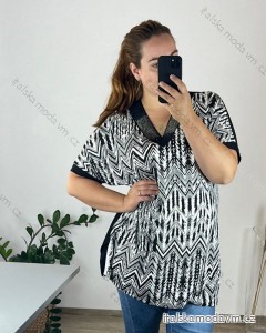 Tunika krátký rukáv dámská nadrozměr (54/56 ONE SIZE) TURECKÁ MODA TME248100-4/DU