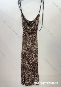 Šaty dlouhé na ramínka leopard dámské (S/M ONE SIZE) ITALSKÁ MÓDA IMPSH24123328