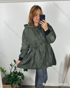 Bunda oversize s kapucňou dámska nadrozmer (54/56 ONE SIZE) TALIANSKA MÓDA IM424LIFE/DR