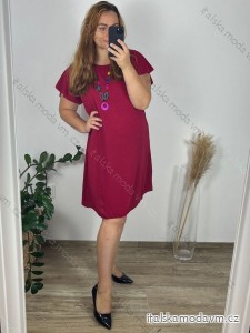 Šaty oversize krátky rukáv dámske nadrozmer (46/50 ONE SIZE) TALIANSKA MÓDA IMBM24077/DUR