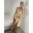 Šaty elegantní společenské dlouhé na ramínka dámské (S/M ONE SIZE) ITALSKÁ MÓDA IM324LOVE/DU -   zelená -   S/M