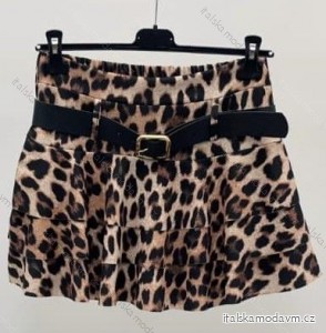 Sukňa krátka s opaskom leopard dámska (S/M ONE SIZE) TALIANSKA MÓDA IMM24M35641