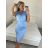 Šaty elegantní krátký rukáv dámské (S/M ONE SIZE) ITALSKÁ MÓDA IMM23M1430/DU S/M Černá