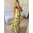 Šaty dlouhé letní carmen dámské SANTORINI  (S/M ONE SIZE) ITALSKÁ MÓDA IMPBB2323598-3/DUR