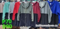 Mikina prodloužená na zip s kapucí dlouhý rukáv dámská nadrozměr (54/56/58 ONE SIZE) ITALSKÁ MÓDA IMBM24211