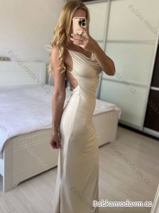 Šaty dlhé letné elegantné na ramienka dámske (S/M ONE SIZE) TALIANSKA MÓDA IMPBB24H6536