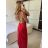 Šaty dlouhé letní elegantní na ramínka dámské (S/M ONE SIZE) ITALSKÁ MÓDA IMPBB24H6536
