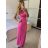 Šaty dlouhé letní elegantní na ramínka dámské (S/M ONE SIZE) ITALSKÁ MÓDA IMPBB24H6536