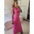 Šaty dlouhé letní elegantní na ramínka dámské (S/M ONE SIZE) ITALSKÁ MÓDA IMPBB24H6536