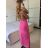 Šaty dlouhé letní elegantní na ramínka dámské (S/M ONE SIZE) ITALSKÁ MÓDA IMPBB24H6536