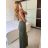 Šaty dlouhé letní elegantní na ramínka dámské (S/M ONE SIZE) ITALSKÁ MÓDA IMPBB24H6536