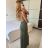 Šaty dlouhé letní elegantní na ramínka dámské (S/M ONE SIZE) ITALSKÁ MÓDA IMPBB24H6536